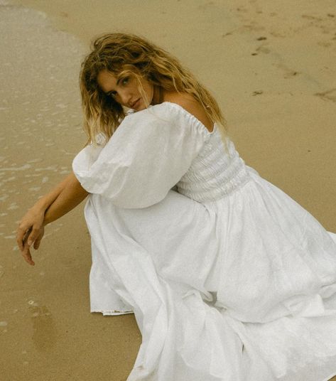 A rainy day with @brinnnd 🌧️🩵 Dress @theroofersgranddaughter | Instagram Dresses Photoshoot Ideas, White Dress Gown, Portfolio Photoshoot, Meg March, White Dress Styles, John Luke, Lake Photoshoot, Instagram Visual, Florida Trip