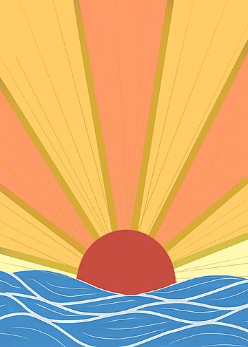 the sun,wave,navy,golden thread,background,sunshine background,cartoon background,simple background Sun Rise Illustration, Cartoon Sunrise, Holly Drawing, Sunshine Drawing, Sunshine Background, Sun Cartoon, Flying Bird Silhouette, Lens Flare Effect, Background Cartoon