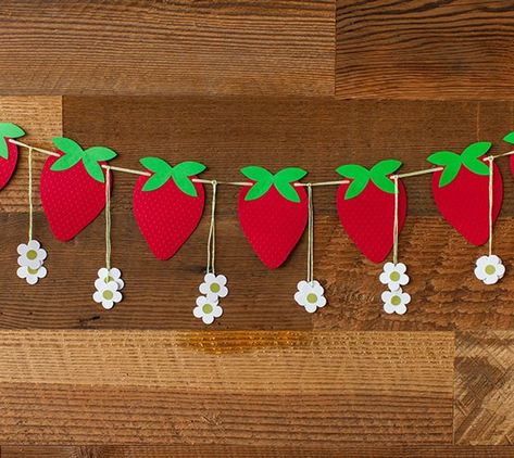 Strawberry Social, Strawberry Crafts, Strawberry Shortcake Birthday, Strawberry Shortcake Party, Strawberry Decorations, 1st Birthday Party Themes, Strawberry Party, Fruit Decorations, First Birthday Party Themes