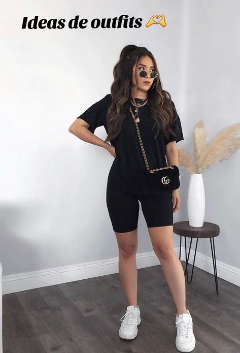 TikTok - Make Your Day Biker Shorts Set, Looks Party, Looks Street Style, Causual Outfits, Curvy Girl Outfits, Outfit Goals, Girly Fashion, Teenage Fashion Outfits, Teen Fashion Outfits