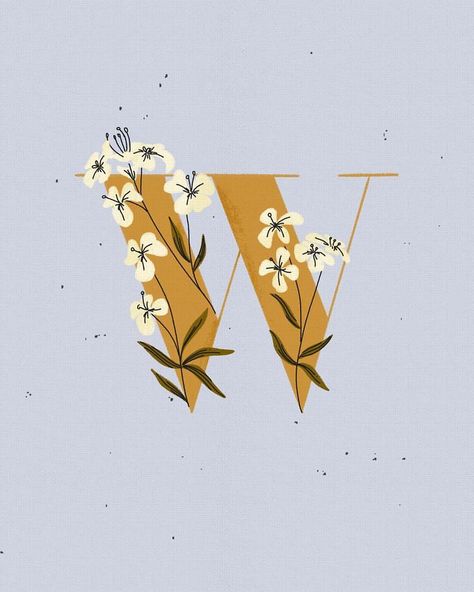 . Flower Letters Drawing, Wallflower Illustration, Flower Lettering, Lettering Letters, Illustration Botanical, Weird Drawings, Room Artwork, Hand Lettering Inspiration, Cute Goats