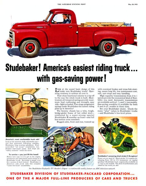 Vintage Trucks For Sale, Garage Pics, Automotive Advertising, Studebaker Trucks, Cars Drawing, How To Save Gas, Auto Shop, Old Pickup, Trucking Life