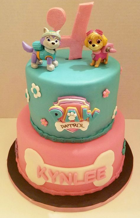 Sweet Baby J's | Girly Paw Patrol cake Paw Patrol Cake Girly, Paw Patrol Birthday Cake Girl, Paw Patrol Cake Decorations, Skye Cake, Pastel Paw Patrol, Alex Gonzaga, Skye Paw Patrol Cake, Paw Patrol Birthday Cake, Everest Paw Patrol