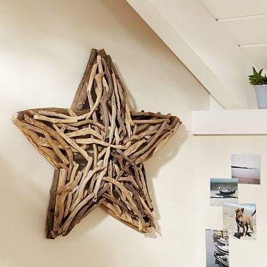 handmade driftwood star Driftwood Star, Handmade Stars, Twig Crafts, Driftwood Ideas, Driftwood Fish, Driftwood Diy, Driftwood Projects, Driftwood Wall, Driftwood Decor