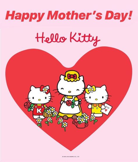 Hello Kitty Mothers Day Card, Hello Kitty Mothers Day, Hello Kitty Vans, Hello Kitty Pictures, Love My Family, Happy Mother, Aesthetic Iphone, Aesthetic Iphone Wallpaper, Happy Mothers Day