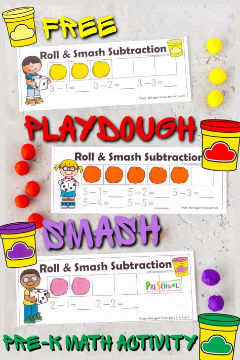 Subtraction Mats Free Printable, Playdoh Math, Playdoh Activity, Spider Math Activities, Preschool Playdough Mats, Preschool Playdough, Composing Numbers, Tracing Alphabet Letters, Play Doh Activities