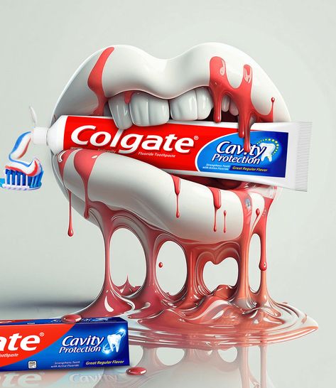 Colgate Toothpaste Design Toothpaste Illustration Graphic Design, Colgate Logo, Toothpaste Illustration, Toothpaste Design, Magazine Cover Page, Colgate Toothpaste, Strengthen Teeth, Marketing Poster, Products Photography