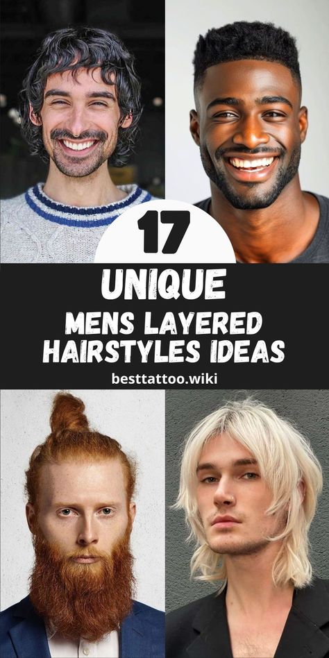 Embrace the modern trends of 2024 with our selection of 17 layered hairstyles for men. Whether you prefer short, long, or medium-length locks, our curated collection offers a variety of stylish options to choose from. From medium wavy thick hair to short wavy styles, find the perfect layered cut to suit your taste. Elevate your grooming routine and step up your style game with these trendy and versatile layered hairstyles for men. Feathered Long Hair, Mohawk Hairstyles Men, Fine Straight Hair, Thick Wavy Hair, Medium Layered Hair, Layered Hairstyles, Layered Cut, Wavy Style, Stylish Haircuts