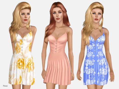 pizazz's Sundress -04 Sims 4 Sundress, Female Cc Clothes, Sims 3 Ideas, Sims 3 Cc Clothes, Sims 3 Clothes, Sims3 Cc, Sims 3 Clothing, Sims 3 Sims, Sims 3 Cc Finds