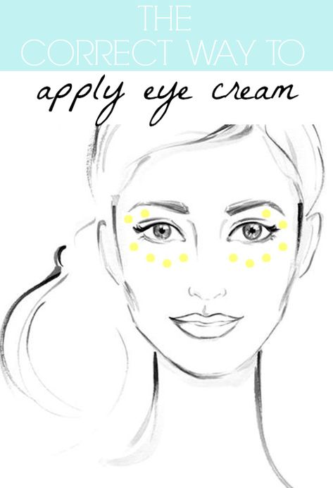 How To Apply Eye Cream - The proper way to apply eye cream! Did you know applying directly under your eyes can actually lead to irritation and MORE wrinkles/baggage?! How To Use Eye Cream, How To Apply Eye Cream Correctly, Best Korean Eye Cream, Korean Eye Cream, Drugstore Highlighter, Skincare Solutions, Antiaging Skincare, Anti Aging Eye Cream, Best Eye Cream