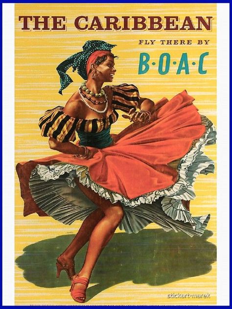 Aestethic Pictures, Dancer Design, Jamaican Art, Island Gyal, Vintage Airline Posters, Jamaican Culture, Tourism Poster, Caribbean Culture, Travel Vintage