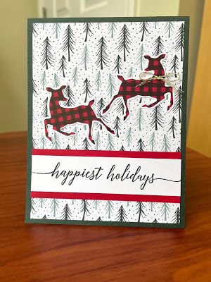 Stampin Up Weihnachten, Reindeer Card, Stampin Pretty, Bear Card, Christmas Challenge, Stampin Up Christmas, Diy Christmas Cards, Pet Holiday, Punch Cards