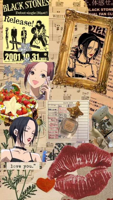 #nana #vintage #anime #collage #aesthetic #vivienwestwood #flowers Nana Anime Astethic, Nana Anime Collage, Nana Anime Lockscreen, Nana Anime Wallpaper Iphone, Nana Astethic, Anime Collage Aesthetic, Nana Osaki Wallpaper, Nana Wallpaper Aesthetic, Nana Anime Aesthetic