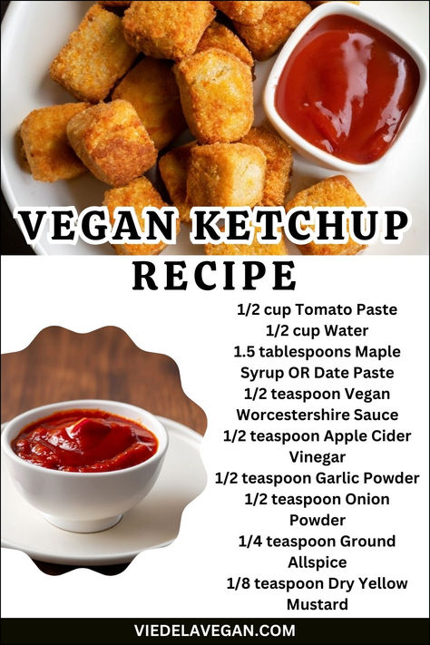 vegan ketchup recipe Vegan Ketchup Recipe, Vegan Ketchup, Ketchup Recipe, Vegan Worcestershire Sauce, Vegan Snack Recipes, Vegan Snack, Vegan Condiments, Veggie Burger, Natural Sweeteners