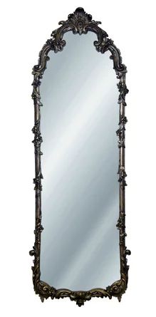 Astoria Grand Groce Accent Mirror | Wayfair Bathroom Vanity With Marble Top, Mirror Resin, Gothic Mirror, House Dressing, Gothic Bedroom, Vanity Wall Mirror, Goth Home, Goth Home Decor, Arch Mirror