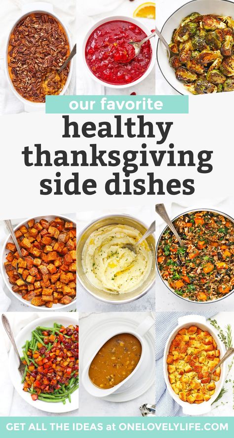 Our Best Healthy Thanksgiving Side Dishes - Everything you need for Thanksgiving besides a turkey! It's always a good Thanksgiving with these yummy sides! // Paleo Thanksgiving Sides // Vegan Thanksgiving Sides // Gluten Free Thanksgiving Side Dishes // Healthy Thanksgiving Sides #sidedishes #thanksgiving #paleo #vegan #healthy #glutenfree Low Calorie Thanksgiving Sides, Easy Healthy Thanksgiving Side Dishes, Sidedishes Thanksgiving, Gluten Free Thanksgiving Sides, Thanksgiving Paleo, Healthy Thanksgiving Side Dishes, Thanksgiving Side Dish Recipes, Healthy Thanksgiving Sides, Thanksgiving Side Dishes Healthy