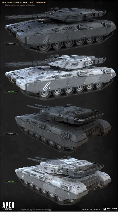 ArtStation - Apex Legends Paladin Tank, Brian Burrell Super Tank, Future Tank, Sci Fi Tank, Concept Vehicles Sci Fi, Tank Armor, Military Hardware, Military Design, Apex Legends, Tank Design