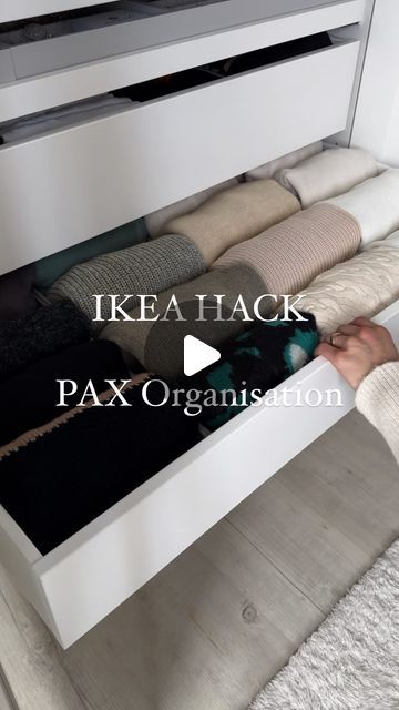 Canan on Instagram: "Ordnung im #ikea PAX Kleiderschrank ✨  Mit SIMPLE JOY @simplejoyde ist das ganz easy ✨  Dort findet ihr für IKEA PAX, MALM,  HEMNES, und NORDLI perfekt passenden Schubladeneinsätze.   Somit habt ihr alles auf einen Blick und müsst nichts mehr Suchen!  Im Reel:  Simple Joy® PAX100 FileFolding Box, 4er Set   Den Link findet ihr in meiner Bio.  . . . . . #simplejoyde #ordnung #ordnungssystem #kinderzimmer #schrankorganizer #organizer #schubladenorganizer #schubladen #ikeaideas #ikeastyle #haus #stadtvilla #solebich #babyzimmer #wickelkommode #wickeltisch #amazon #amazonmusthaves #schubladeneinsätze #putzen #motivation #schubladenorganizer #organizer #homecleaning #düzenlievim #reelsviral #reelsinstagram #küche #Ordnung #viralreels #temizlik" Komplement Ikea Hack Drawers, Ikea Komplement Ideas, Ikea Pax Organizer, Malm Dresser Organization, Pax Drawer Organization, Pax Hacks Clever Ideas, Pax Organization Storage Ideas, Malm Drawers Organization, Nordli Ikea Bedroom