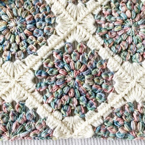 Leisure Arts Crochet Free Pattern, Crochet Patterns Variegated Yarn, Crochet Shawl Variegated Yarn, Varigated Crochet Granny Squares, Variegated Granny Square, Willow Square Crochet Pattern Free, Facets Yarn Crochet Pattern, Crochet Variegated Yarn Projects, Varigated Crochet Patterns Free