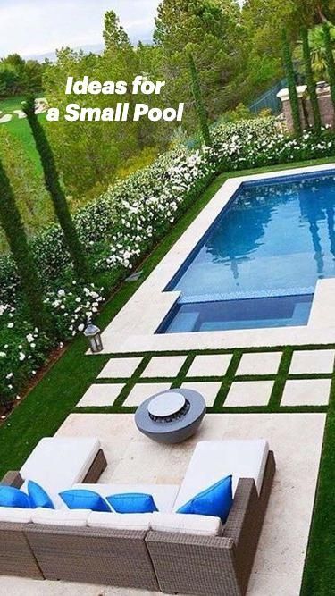 Small Pools Backyard, Small Backyard Pool Ideas, Small Backyard Pool, Backyard Pool Ideas, Small Inground Pool, Pool Ideas On A Budget, Dream Backyard Pool, Pools Backyard Inground, Small Swimming Pools