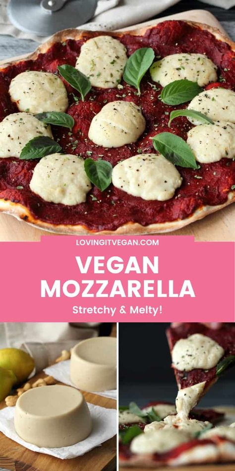 Easy Vegan Cheese Recipe, Mozzarella Balls, Vegan Cheese Recipes, Grilled Cheese Sandwiches, Vegan Mozzarella, Dairy Free Cheese, Cheese Balls, Vegan Appetizers, Cheese Sandwiches