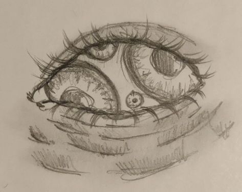 How To Draw Tiny Eyes, Easy Y2k Drawing Ideas, Eye Drawing Ideas Creative, Y2k Drawing Sketch Ideas, Y2k Drawing Sketch Easy, Creepy Drawing Ideas Easy, Easy Y2k Drawings, Creepy Sketches Easy, Sketches Y2k