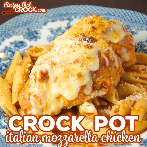 I love a good recipe that is super simple...don't you? This Crock Pot Italian Mozzarella Chicken is just that and oh-so good! Low carb options too. Italian Mozzarella Chicken, Italian Mozzarella, Chicken Breast Recipes Slow Cooker, Pasta Green, Crock Pot Italian, Boneless Skinless Chicken Breast Recipes, Chicken Breast Slow Cooker, Chicken Breast Crockpot Recipes, Crockpot Chicken Breast