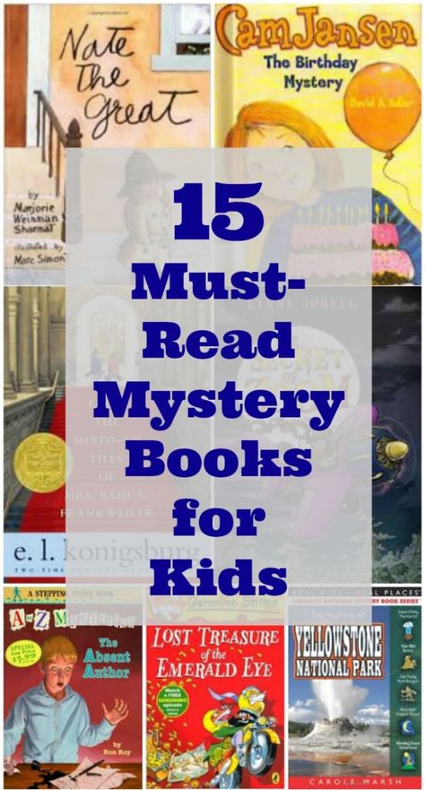 Pint-size detectives and super sleuths will love these mystery and detective books - picture books, early readers and chapters books for preschool, kindergarten, elementary and middle school kids!  Great way to build logic thinking skills and fun gift idea for kids who love to solve mysteries! Mystery Reader Ideas For Parents, Books For Preschool, Logic Thinking, Easy Chapter Books, Detective Theme, Kids Hunting, Mystery Genre, Cozy Mystery Books, Detective Books