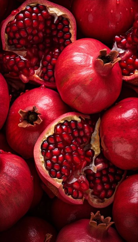 Pomegranate Aesthetic, Pizza Fruit, Fruits And Vegetables Pictures, Pomegranate Art, Vegetable Pictures, Dark Background Wallpaper, Fruits Photos, Fruit Picture, Pomegranate Fruit