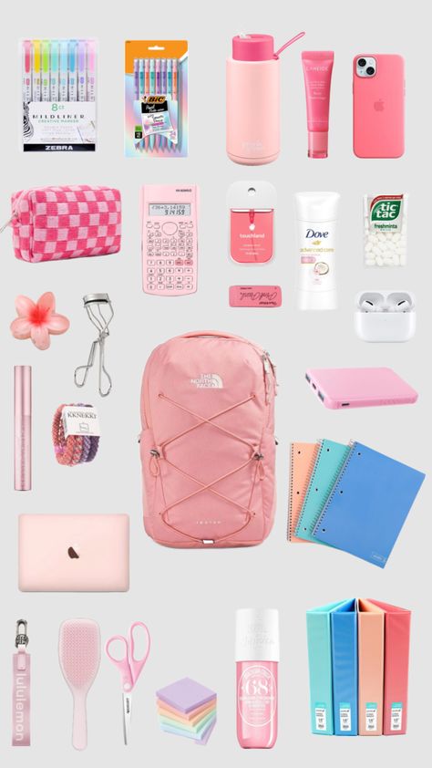 #backpack #school #schoolessentials What Yo Keep In Your Backpack For School, Bookbag Inspo For School, Thing To Have In Your Backpack, 6th Grade Backpack Essentials, Things For School Backpack, 2024 School Backpacks, Aesthetic Backpack Essentials, What To Pack In Your Backpack For 6th Grade, Backpack Packing List School