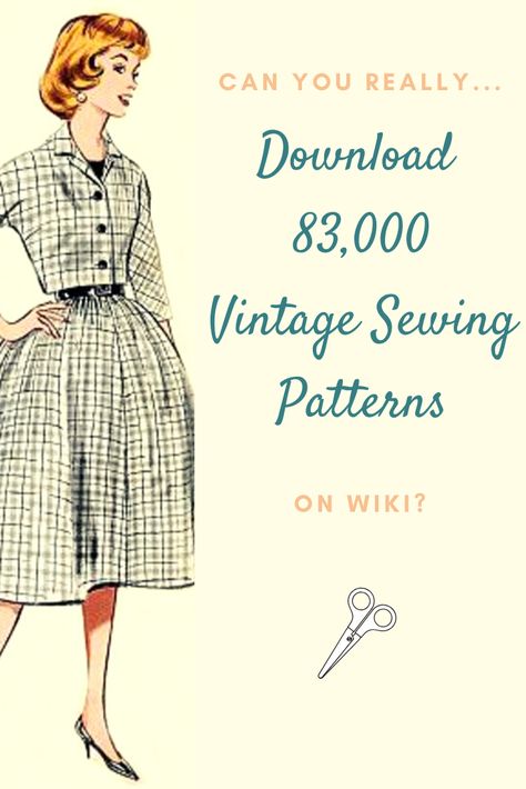 Old Sewing Patterns, Vintage Sewing Patterns Free, Patron Vintage, Retro Hair, Fashion Crafts, Dress Patterns Free, Vintage Dress Patterns, Leg Pain, Sewing Blogs