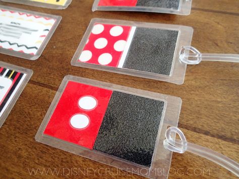 Disney Scooter Decoration, Disney Swag Bag Ideas, Diy Disney Luggage Tags, Disney Luggage Tags Diy Free Printable, Disney Travel Agent Vendor Booth, Cheer Luggage Tags, Disney Cheer Gifts, D2 Summit Cheer Gifts, Disney Cheer Nationals Gifts