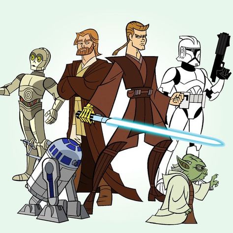 Why Genndy Tartakovsky's Clone Wars 2D Micro Vintage Series Is the Best Star Wars Prequel on Disney+ Genndy Tartakovsky, Star Wars Series, 2000s Cartoons, Battle Droid, Galactic Republic, The Phantom Menace, Samurai Jack, Star Wars Wallpaper, George Lucas