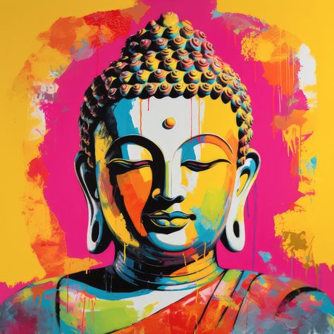 #buddha, #buddhism, #meditation, #yoga, #buddhist, #zen, #spiritual, #peace, #religion, #enlightenment, #popart, #nirvana, #religious, #karma, Buddha Painting Canvas, Art Buddha, Buddha Painting, Buddha Meditation, Plaster Art, Buddha Art, Digital Art Illustration, Acrylic Canvas, Art Original