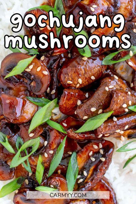 Shitake Mushroom Recipes Japanese, Asian Marinated Mushrooms, Asian Portabella Mushroom Recipes, Asian Mushrooms Recipes, Asian Style Mushrooms, Mushroom Dinner Recipes Vegetarian, Korean Mushroom Side Dish, Mushroom Asian Recipes, Mushroom Banchan