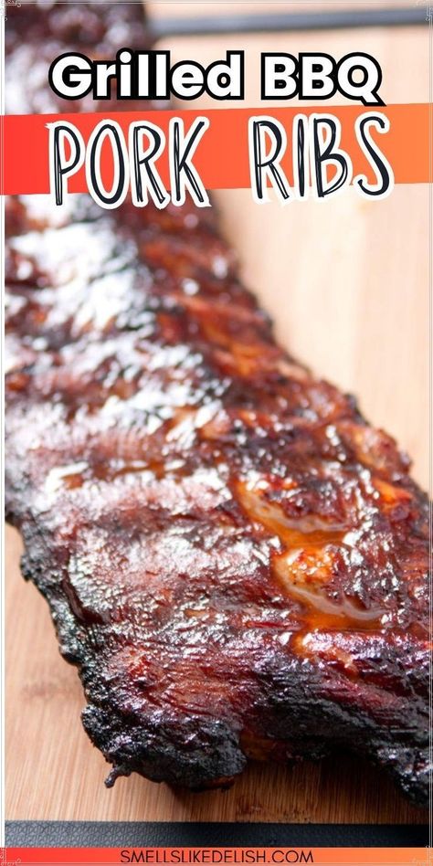 Fire up the grill for a taste of summer with these incredibly 
flavorful Grilled BBQ Pork Ribs! This recipe transforms humble pork ribs
 into a finger-licking good main course perfect for backyard barbecues, 
potlucks, or a casual summer dinner. 
The ribs are seasoned with a smoky 
spice rub, grilled to tender perfection, and then generously basted with
 your favorite BBQ sauce, creating a delightful harmony of smoky, sweet,
 and savory flavors. Ribs Grilled Bbq, Pork Ribs On Traeger Grill, Barbeque Ribs On Grill, Pork Ribs On Grill, Pork Spare Ribs Grilled, Pork Ribs On The Grill, Bbq Ribs On The Grill, Casual Summer Dinner, Bbq Pork Spare Ribs