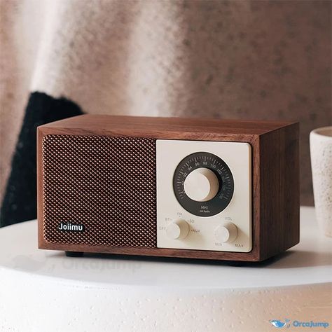 OrcaJump - Premium Solid Wood Bluetooth Speaker - Classic Retro Design with a Touch of Vintage Charm - Elegant Simplicity Elegant Home Decor, Retro Design, Vintage Charms, Koala, Bluetooth Speaker, Speaker, Solid Wood, Bedroom, Wood