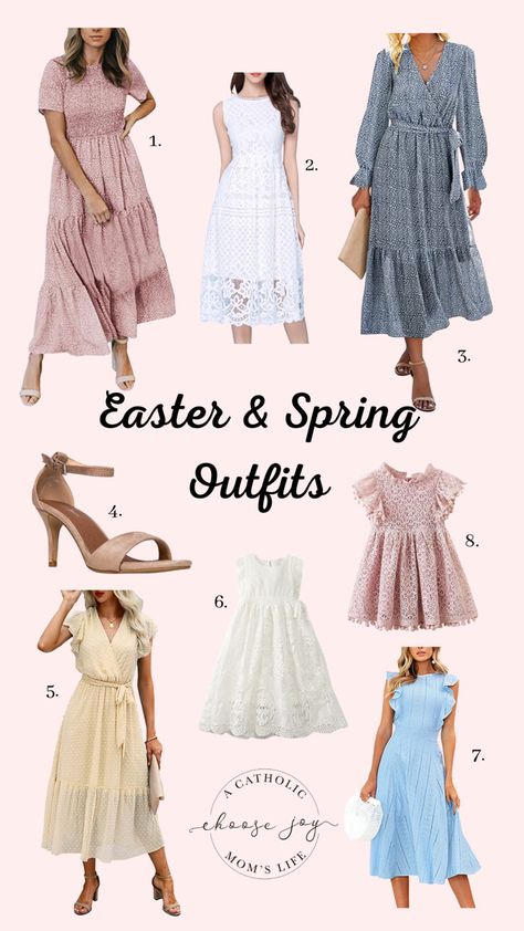 Boho Easter Outfit, Women’s Easter Outfit, Easter Dresses 2023, Easter Outfit Women Church, Easter Dress For Women, Easter Outfit Women, Spring Dress Outfits, Modest Spring Dresses, Casual Easter Outfit