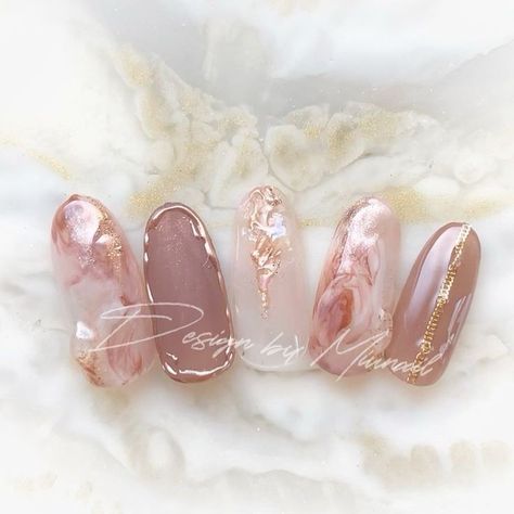 Japanese Nail Art Elegant, Japanese Nail Design, Marble Nail Designs, Asian Nails, Gel Nail Art Designs, Cute Nail Art Designs, Japanese Nails, Nail Art Wedding, Kawaii Nails