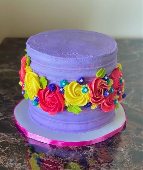 Purple Encanto Cake, Encanto Birthday Cake Simple, Encanto Smash Cake, Mexican Cake, Encanto Birthday, Encanto Party, Mexican Birthday, 11th Birthday, Smash Cake