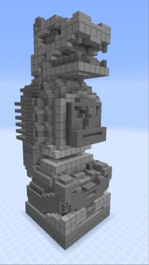 Aztec Minecraft Build, Minecraft Aztec Builds, Minecraft Japanese Statue, Minecraft Dragon Statue, Minecraft Statue, Aztec Statues, Minecraft Horse, Minecraft Japanese, Japanese Statue