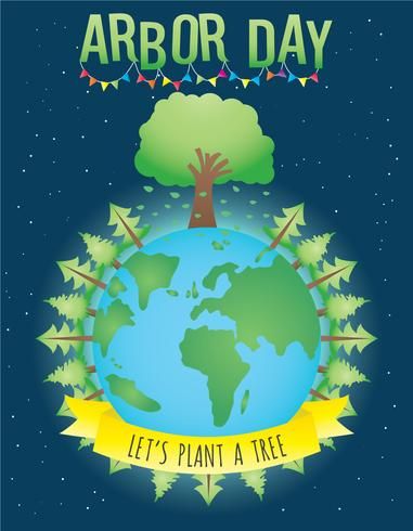 Arbor Day poster vector Arbor Day Poster, National Celebration Days, Arbor Day, Celebration Day, Simple Designs To Draw, Arbour Day, Cityscape Photos, Logo Banners, Nature Backgrounds