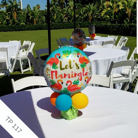 Beach and Luau Balloon Decor — Lighter Than Air Balloons Balloon Centerpiece, Luau Theme, Balloon Centerpieces, Balloon Decor, Air Balloons, Balloon Decorations, Decor Lighting, Air Balloon, Bouquets