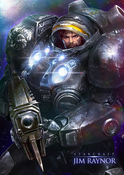 STARCRAFT - JIM RAYNOR, Sang-hun In on ArtStation at https://www.artstation.com/artwork/kGb4z Starcraft Marine, Texture Metal, Starcraft 2, Sci-fi Armor, Heroes Of The Storm, V Games, Stars Craft, E Sports, Space Suit