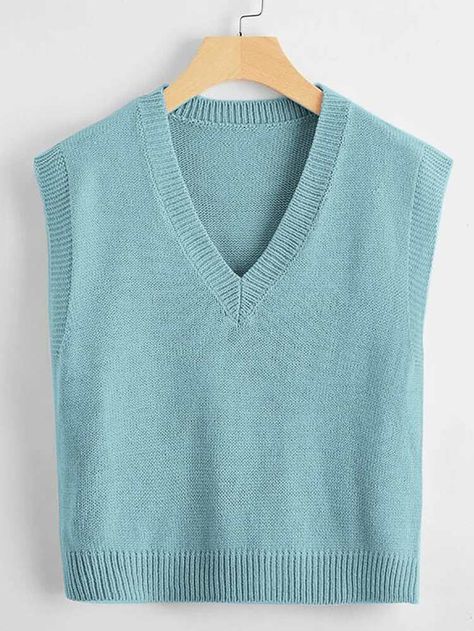 Sleeveless Sweater Vest, Solid Color Sweater, Sweater Vests, Sweater Vest Women, Estilo Preppy, Plus Size Kleidung, Women Sweater, Purple Sweater, Sleeveless Vest