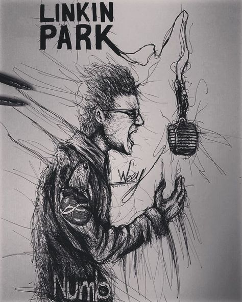 Breaking The Habit Linkin Park Art, Linkin Park Drawing, Chester Bennington Drawing, Sierra Core, Linking Park, Western Artwork, Linkin Park Chester, Metal Albums, Diy Artwork