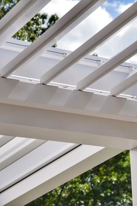 Choosing the Perfect Pergola Roof | Azenco Outdoor, NY & NJ Traditional Pergola, Outdoor Roof, Roof Patio, Pergola Roof, Unique Outdoor Spaces, Louvered Roof, Louvered Pergola, Retractable Roof, Roofing Companies