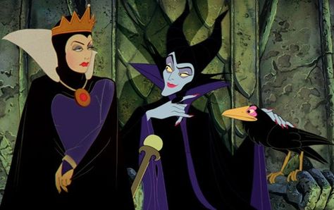 Queen Grimhilde and Maleficent Sleeping Beauty Maleficent, Evil Queens, Evil Villains, Film Disney, Scary Halloween Party, Disney Favorites, Disney Stuff, Evil Queen, Disney Fun