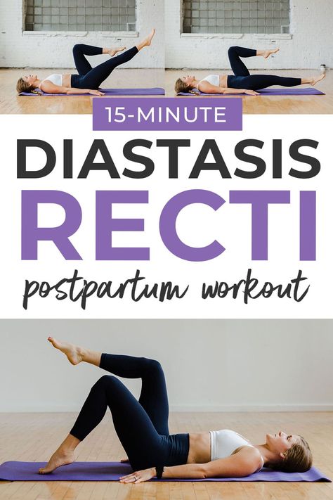 Rebuild core strength and repair Diastasis Recti (DR) with these 8 Diastasis Recti exercises. This 10 minute postnatal ab workout is designed to help you rebuild your abs after baby by specifically targeting the transverse abdominals and pelvic floor muscles (both of which are weakened during pregnancy). No equipment needed! Mom Abs Workout, Mom Ab Workout, Diastatic Recti Workout, C Section Ab Workout, Ab Workouts At Home Diastasis Recti, Postpartum Pelvic Exercises, Pelvic Floor Workout, Core Pelvic Floor Exercise, Core Exercises For Diastasis Recti