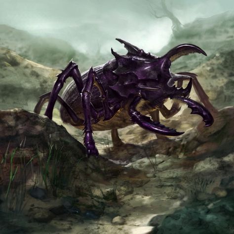 Giant Beetle, Beetle Art, Savage Worlds, Love Monster, Dnd Monsters, Fantasy Beasts, Monster Concept Art, Alien Creatures, Insect Art